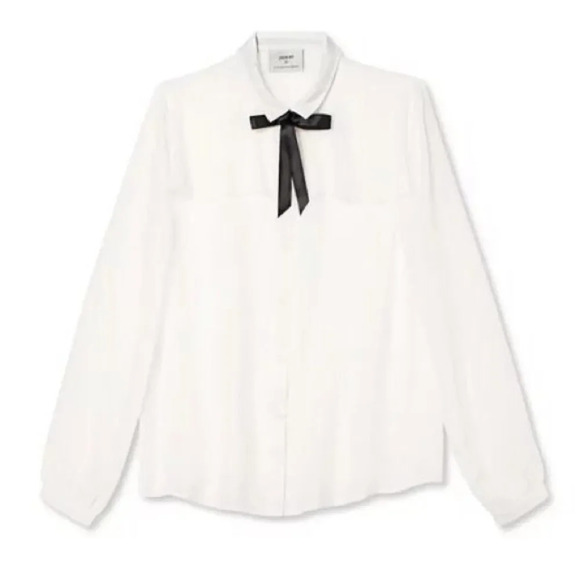 JASON WU for‎ TARGET NWOT Collared Ribbon Detail Blouse - Picture 1 of 7